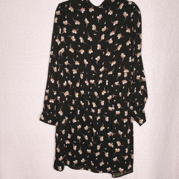 {Mango} black long sleeve printed dress - Picture 10 of 10